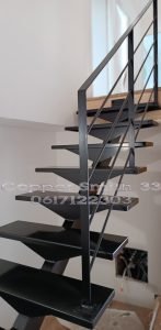 Garde corps fer plat rond