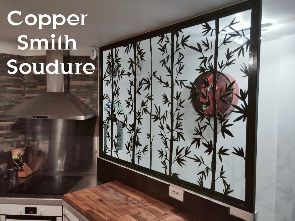 verrière avec motif copper smith